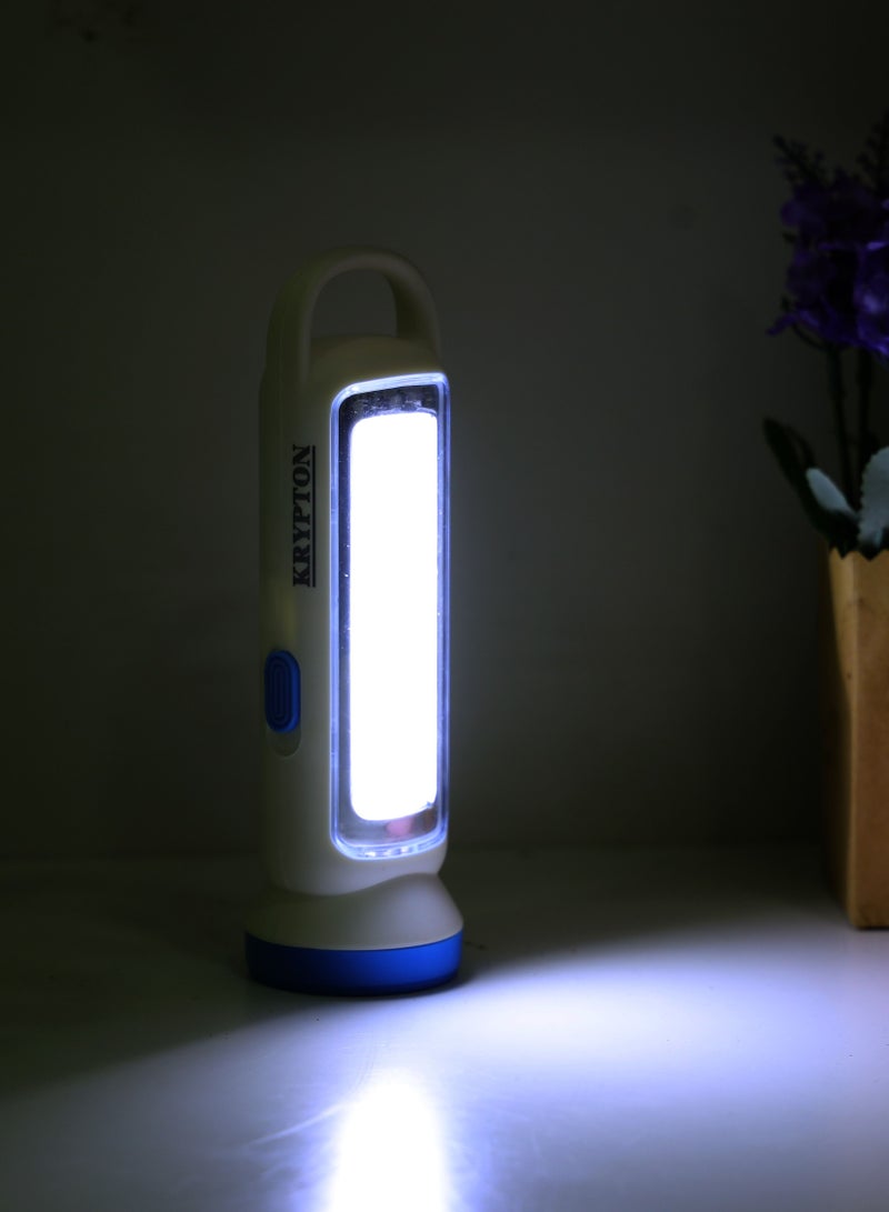 كريبتون Krypton مصباح يدوي وفانوس LED قابل لإعادة الشحن | KNFL5439 | مصباح كشاف محمول وخفيف الوزن | شحن USB | مصباح LED عالي الطاقة 3 وات | عمل مستمر لمدة 8 ساعات | حماية الشحن الزائد | أبيض | ضمان لمدة سنتين - Image 5