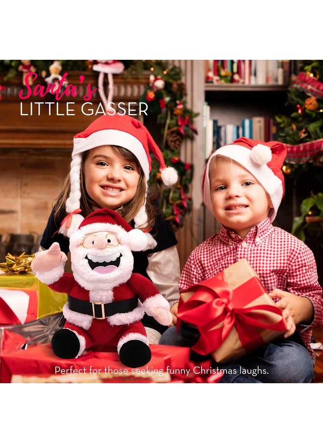 4E's Novelty Farting Santa Claus 8 Inch Talking Animated Christmas Plush Toys For Kids 8" Funny Christmas Stuffed Animals Gag Gifts For Boys Girls Teens White Elephant Gift For Adults  - Image 4