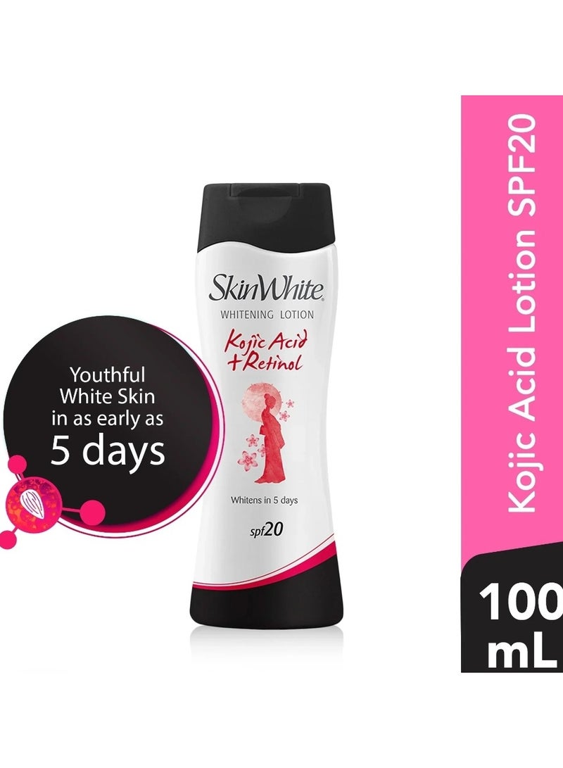 skin white SkinWhite Kojic Acid+Retinol Lotion SPF20 100ml - Image 2