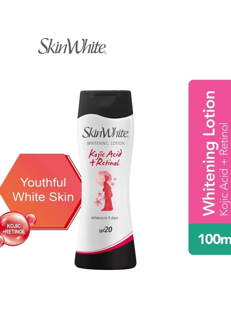 skin white SkinWhite Kojic Acid+Retinol Lotion SPF20 100ml - Image 3