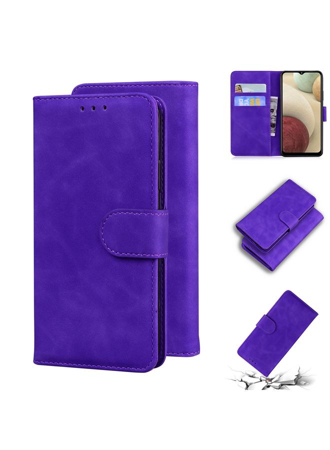 اس-توب جراب لهاتف Samsung Galaxy M32 4G / F22 4G، جراب هاتف من الجلد بلون نقي وملمس ناعم - Image 1