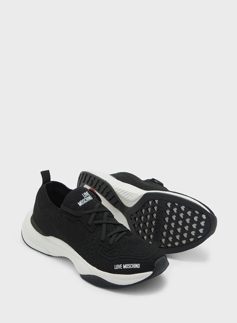 Love Moschino Lace Up Low Top Sneakers