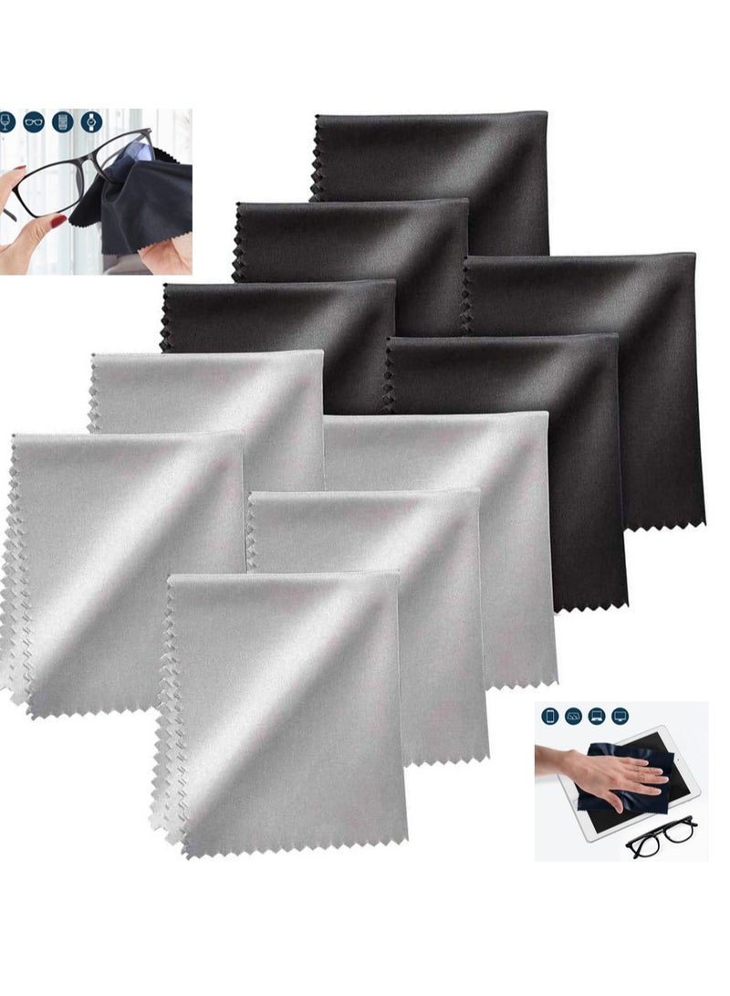 VIUAUAX Microfibre spectacle cloth.Microfibre Cloths - Pack of 10 - For Cleaning Glasses, Sunglasses, Camera Lenses, iPad, Tablets, Mobile Phones, iPhone, Android Phones, Laptops, LCD Screens and Others - Image 1
