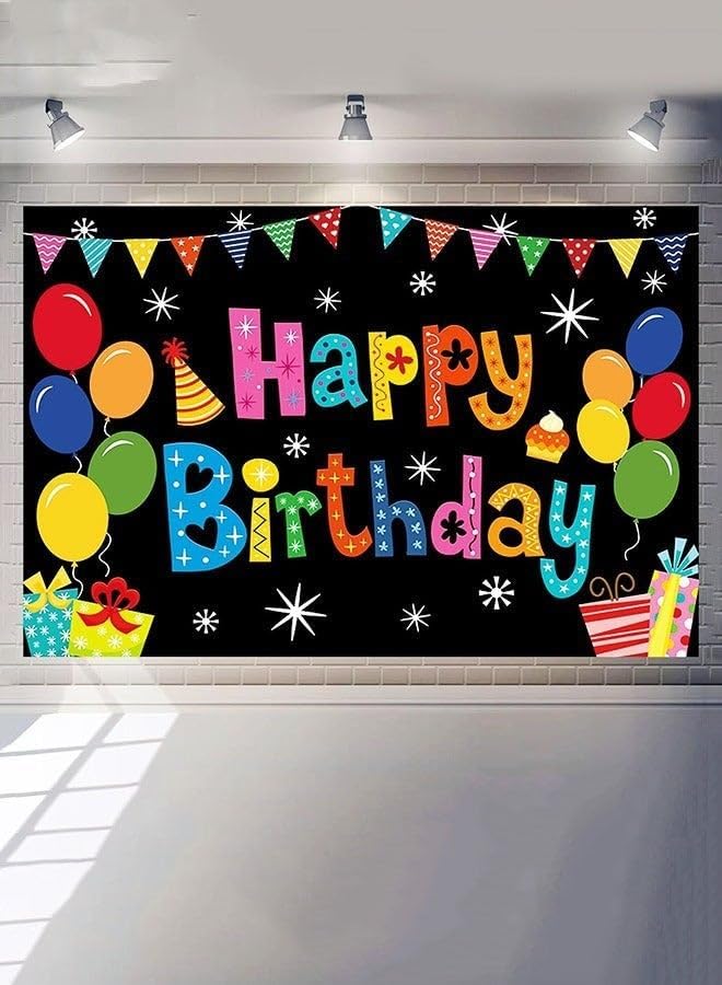 Al Raied Al Raied Happy Birthday Backdrop Banner 5x3 Feet Z45A77AB7DF8C322E9514Z