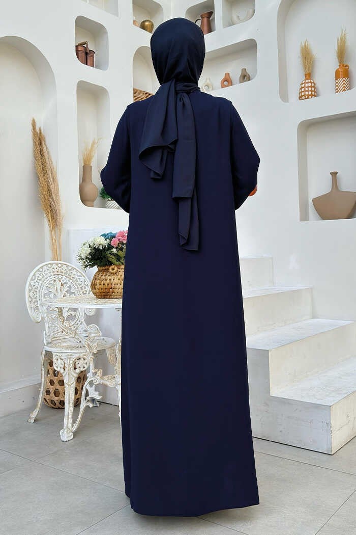 Bym Fashion Sequined Vest Dress Suit 8498 Navy Blue  - Image 2