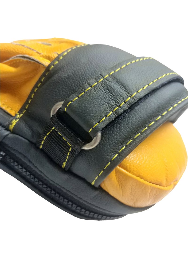 Excalibur - Porto Z5 Genuine Leather Boxing Gloves Double Yellow - Image 1