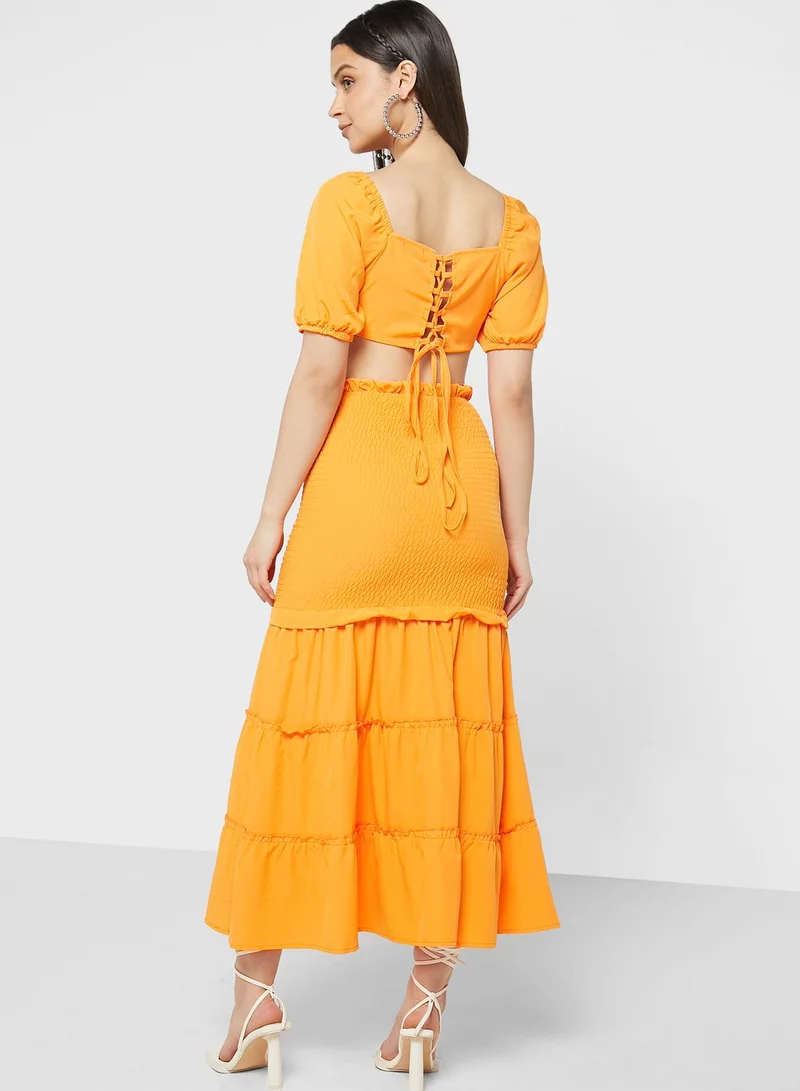 Ginger Tiered Skirt With Top Set