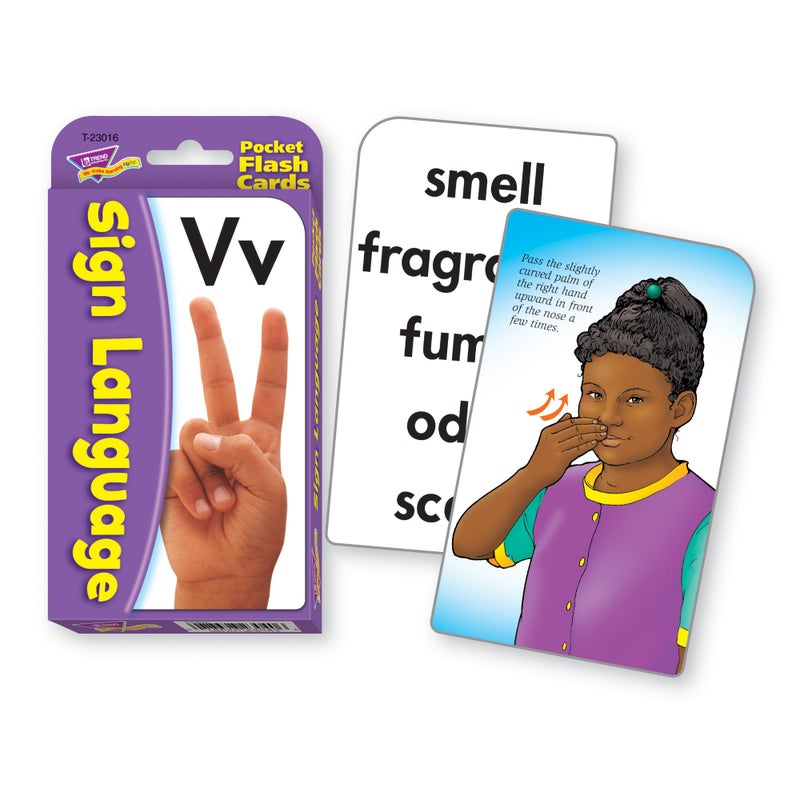 Trend Enterprises Sign Language Pocket Flash Cards - Image 2