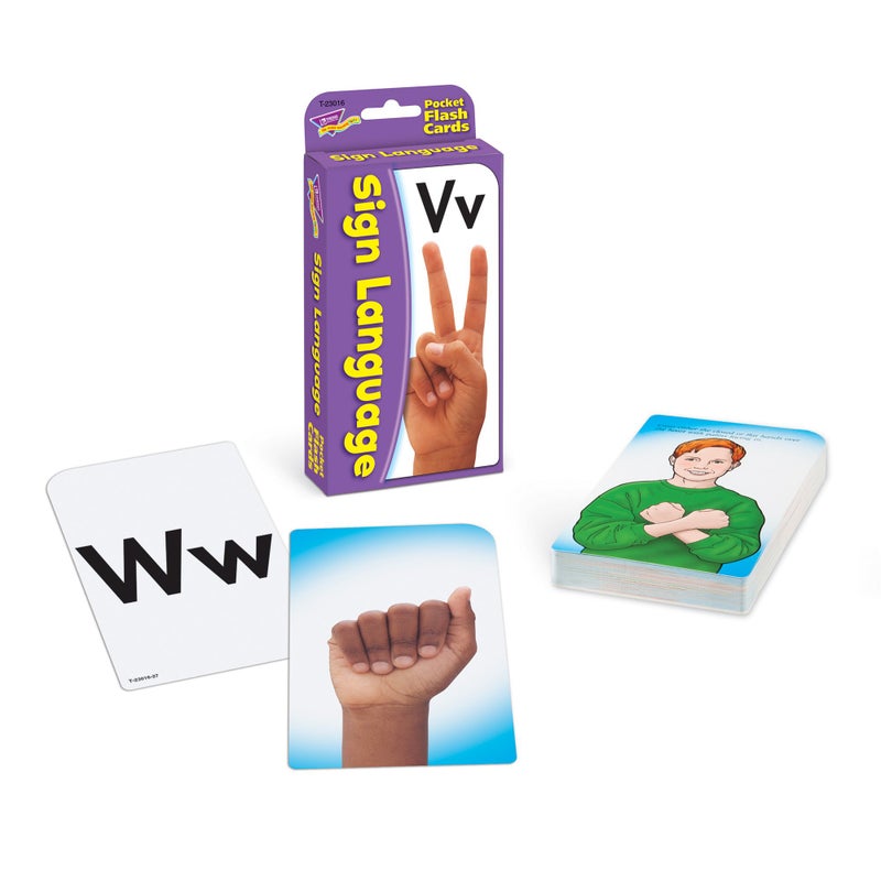 Trend Enterprises Sign Language Pocket Flash Cards - Image 4