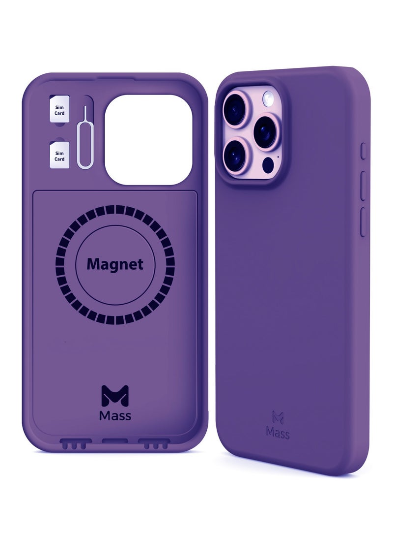 Mass Mas iPhone 14 Pro Max Infinite MagSafe 6 in 1 case, purple - Image 1