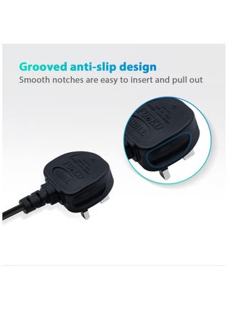 1.8m Uk Power Cable (Iec320c7 to Bs 1363) C7 Figure 8 Power Lead, Ps4 Power Cable, Kettle Lead/Power Cord Compatible with Samsung Lg Philips Toshiba TV/Printer/Ps4/Ps3/Ps - view 4