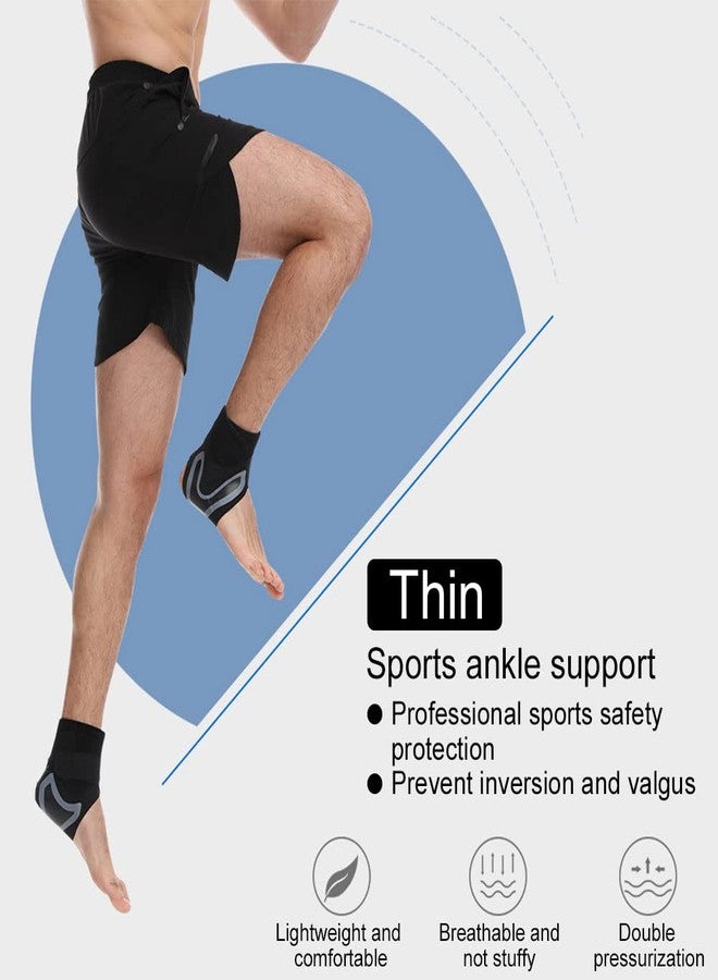 Mockery Nylon Ankle Brace Adjustable Ankle Brace Foot Bandage For Men&Women Ankle Heel Splint Ankle Cuff Ankle Support For Strains,Sports Ankle Brace,Breathable Foot Bandage,Ankle Brace(L,Left) - Image 2