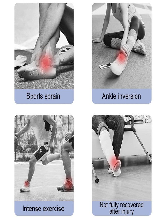 Mockery Nylon Ankle Brace Adjustable Ankle Brace Foot Bandage For Men&Women Ankle Heel Splint Ankle Cuff Ankle Support For Strains,Sports Ankle Brace,Breathable Foot Bandage,Ankle Brace(L,Left) - Image 3