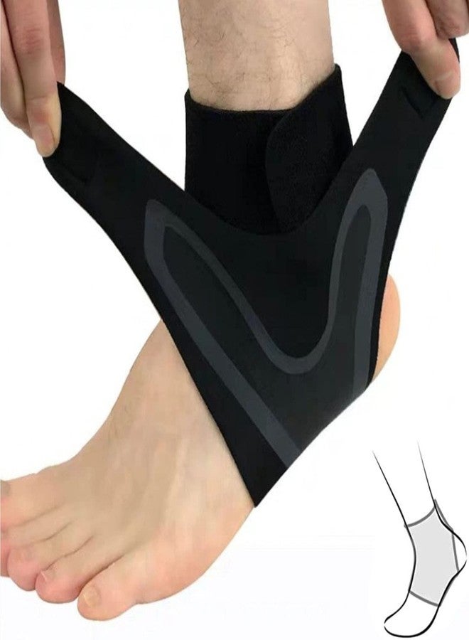 Mockery Nylon Ankle Brace Adjustable Ankle Brace Foot Bandage For Men&Women Ankle Heel Splint Ankle Cuff Ankle Support For Strains,Sports Ankle Brace,Breathable Foot Bandage,Ankle Brace(L,Left) - Image 1