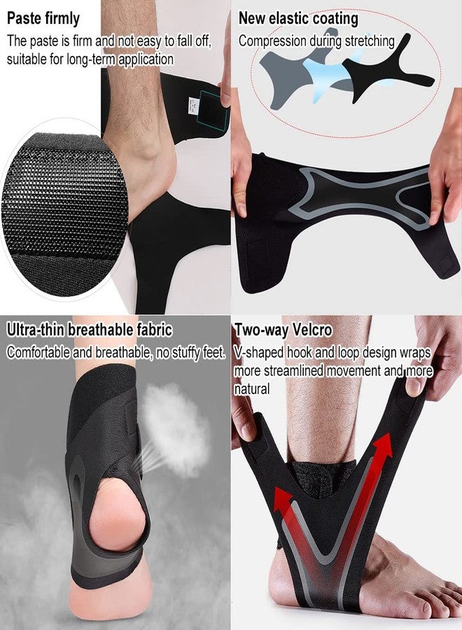 Mockery Nylon Ankle Brace Adjustable Ankle Brace Foot Bandage For Men&Women Ankle Heel Splint Ankle Cuff Ankle Support For Strains,Sports Ankle Brace,Breathable Foot Bandage,Ankle Brace(L,Left) - Image 5