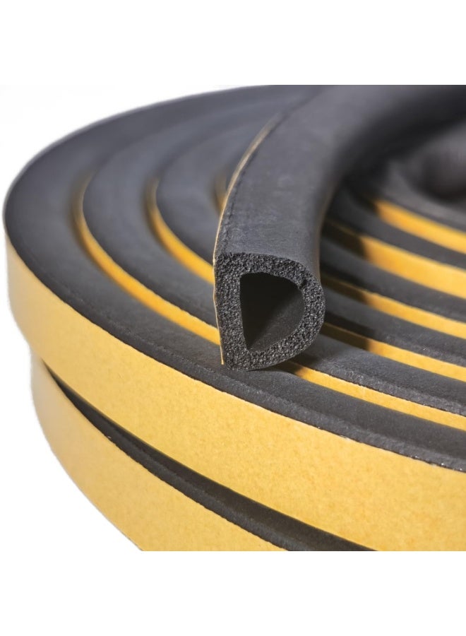 Weather Stripping Seal Strip for Doors & Windows – 18 Feet Self-Adhesive Gap Sealer, Fits 5/16” to 15/32” Gaps, Easy-to-Cut Weatherstrip for Home Insulation, Noise, Dust, and Draft Protection - Image 1