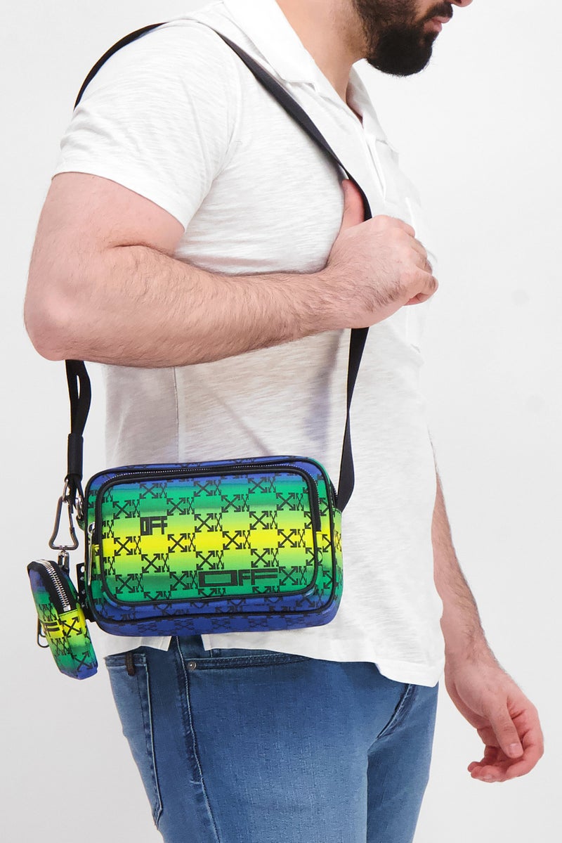 OFF-WHITE Men Monogram Cross Body Camera Bag, Multicolor - Image 2