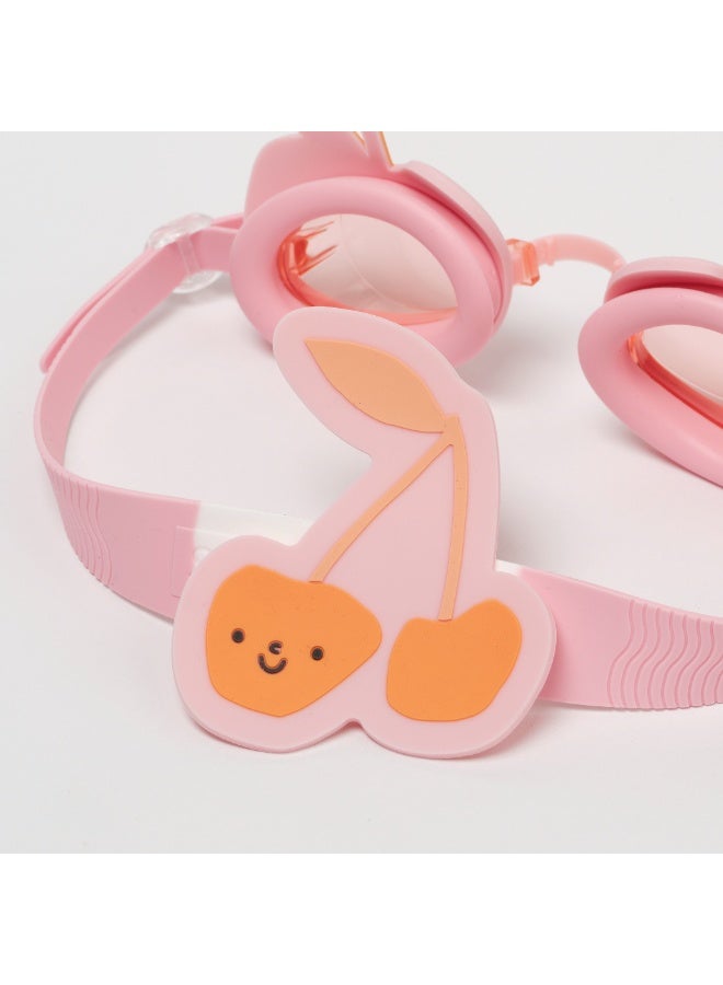 SUNNY LIFE Kids Swim Goggles – Cotton Candy Cherry Color – Adjustable Strap & Soft Silicone Seal – Anti-Fog & UV Protection – Fun & Comfy Swimming Glasses for Kids - Image 1