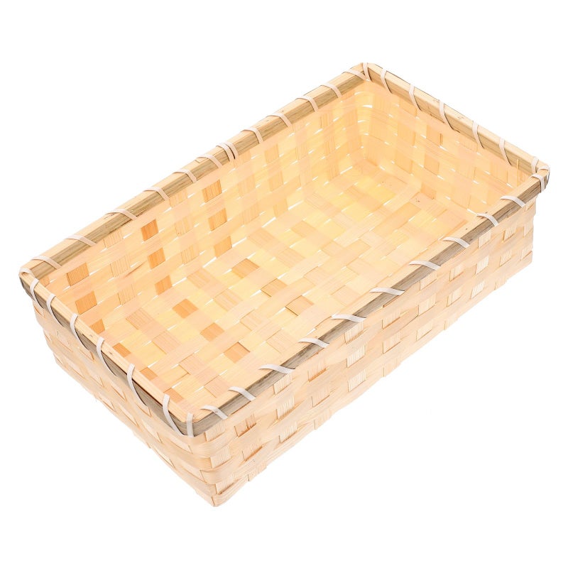 Small Woven Bread Basket Kitchen Storage Organizer For Dining And Household - Image 2