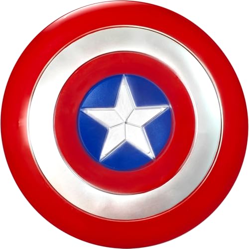 YMMAALE 12 Inch Captain Round ShieldSuperhero Shield Prop Role Play ToyHalloween Cosplay Shield for Birthday GiftParty Decoration - Image 1