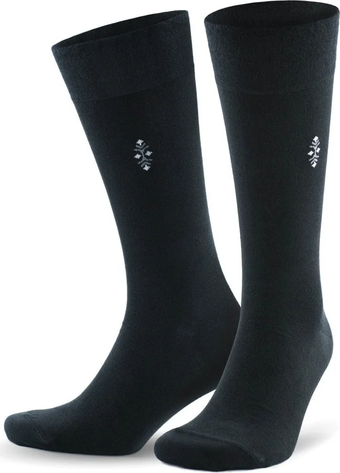 جويث Breathable Elegant 200 Needle Seamless 5 Pairs Bamboo Socks Black
