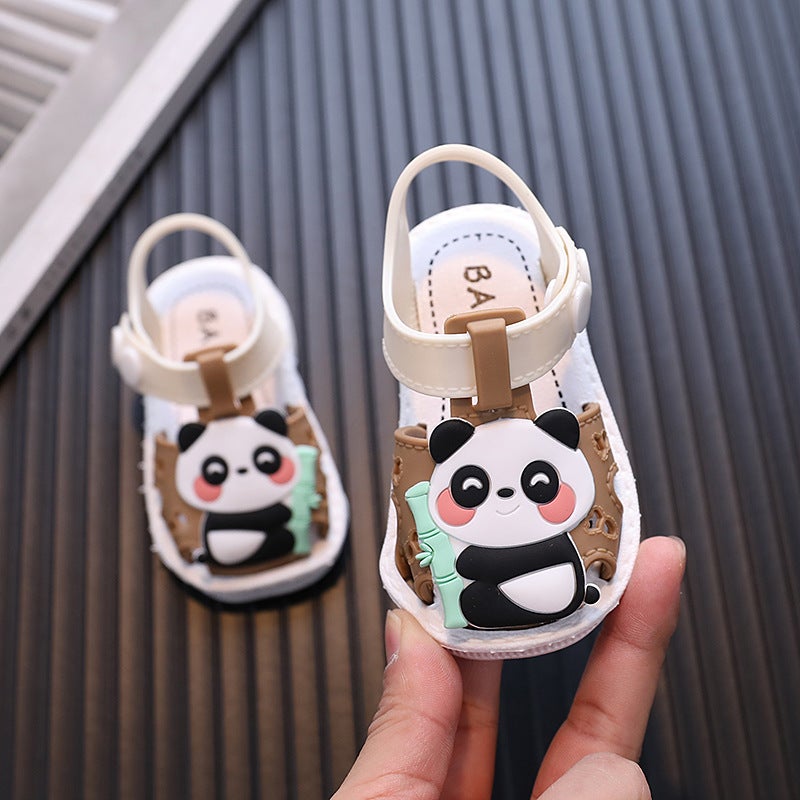 2024 Summer Children'S Sandals 0-1-2 Years Old Toddler Shoes Toddler Toe Soft Sole Cartoon Sandals For Boys And Girls - Image 1