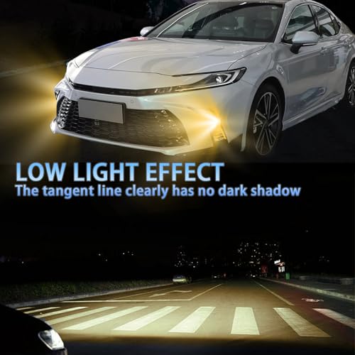 PGTOPONE Switchback White/Amber LED Front Bumper Fog Light Daytime Running Lamp Amber Sequential Turn Signal Light Feature Compatible with Toyota Camry 2025 SE XSE Replacement Front Bumper Trim - Image 3