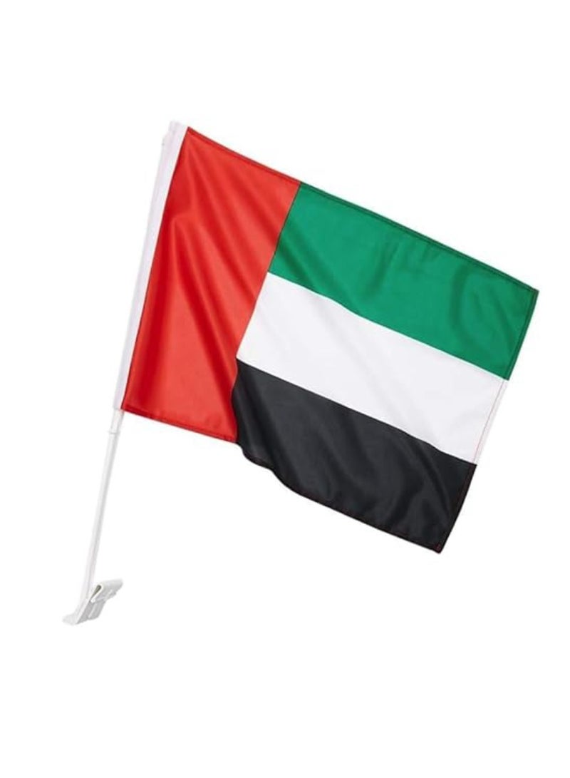 Yuwell 4 Pcs UAE Car Window Flag For UAE National Day Flag Day Celebration 12X18 Inch - Image 2