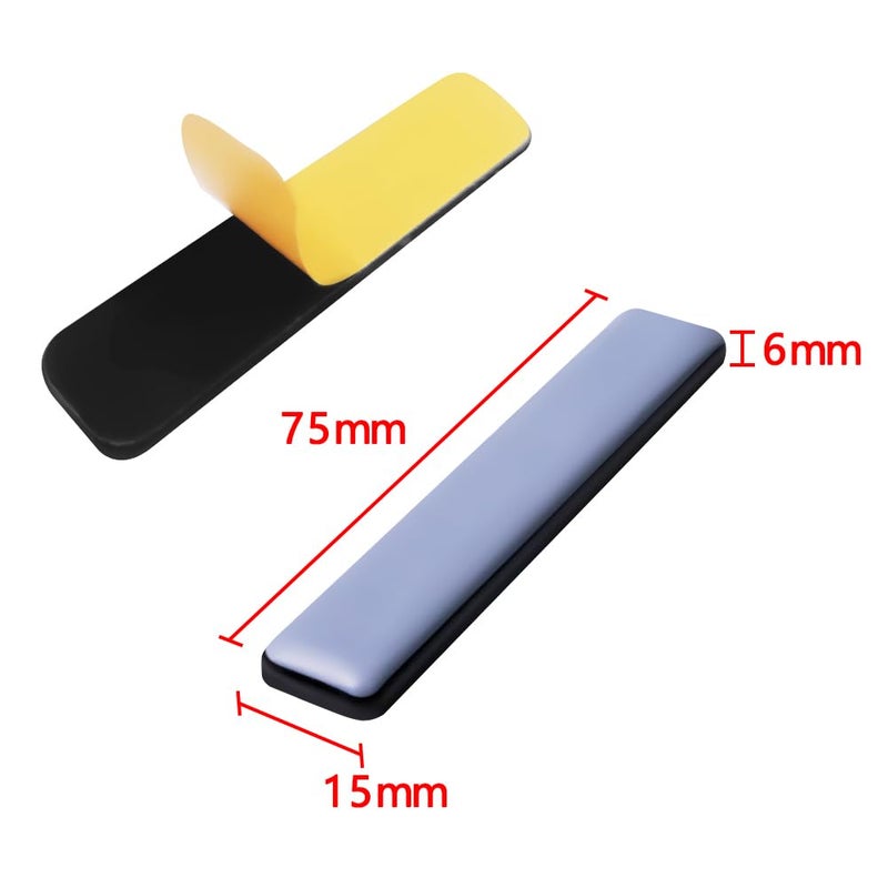 hengfento2 Furniture Sliders For Carpet And Hardwood Floors Adhesive Furniture Glides Self-Stick Furniture Sliders Pads (Rectangular15*75Mm,12) - Image 2