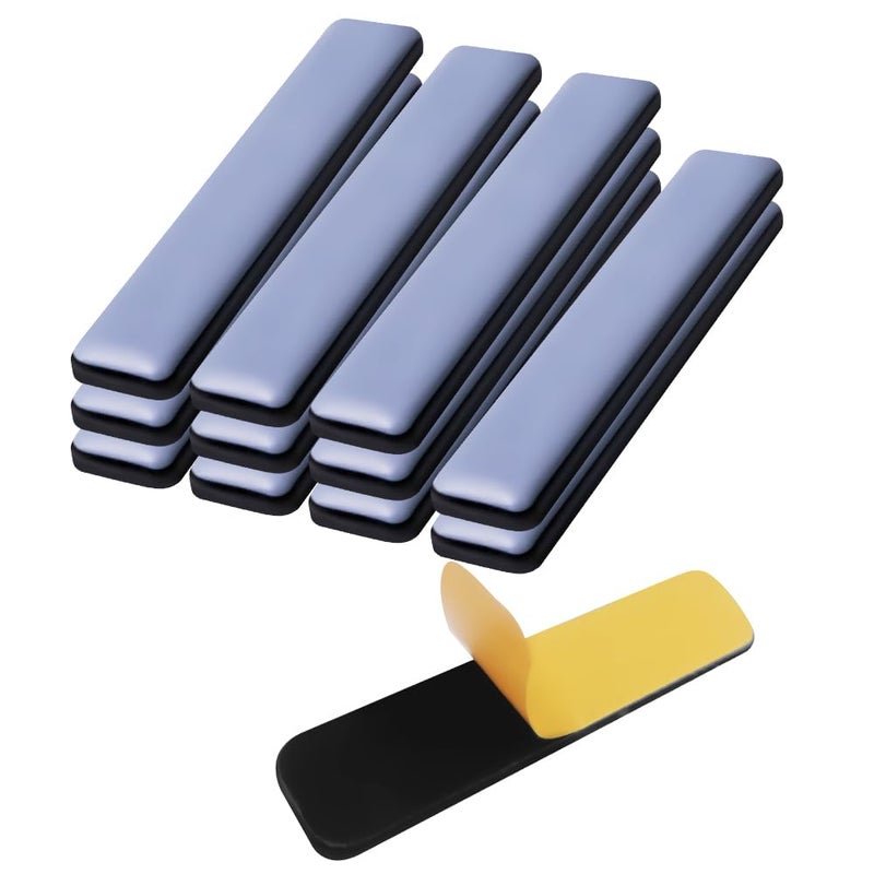 hengfento2 Furniture Sliders For Carpet And Hardwood Floors Adhesive Furniture Glides Self-Stick Furniture Sliders Pads (Rectangular15*75Mm,12) - Image 1