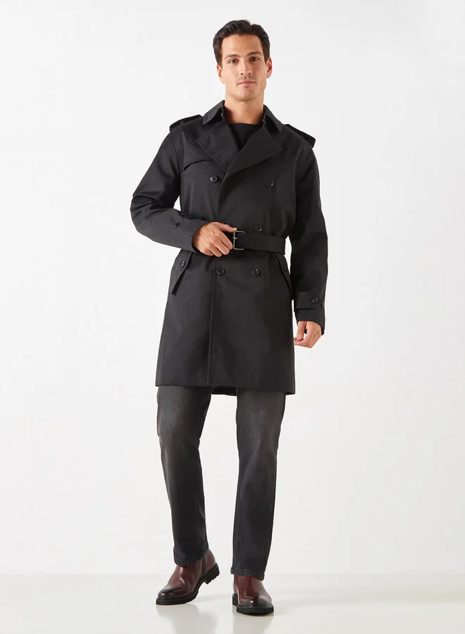 ايكونيك معطف بحزام وأكمام طويلة من آيكونيك