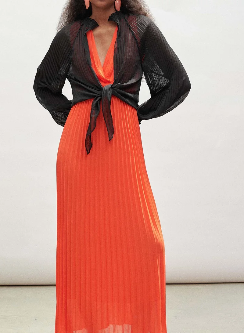Lola Casademunt Bolero Jacket With Flowing Knit Sleeves