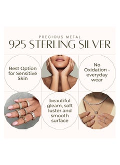 LAVEEN JEWELLERY 18k Gold Plated Two Stone Ring, 925 Sterling Silver with Crushed Ice 5A Cubic Zirconia Gemstone Fashion Jewelry for Women  - Image 4