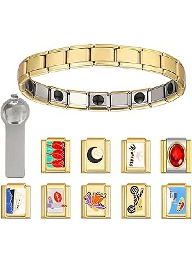 Square Beads Jewelry Making Supplies Italian Charm Links Modular Set - Image 1