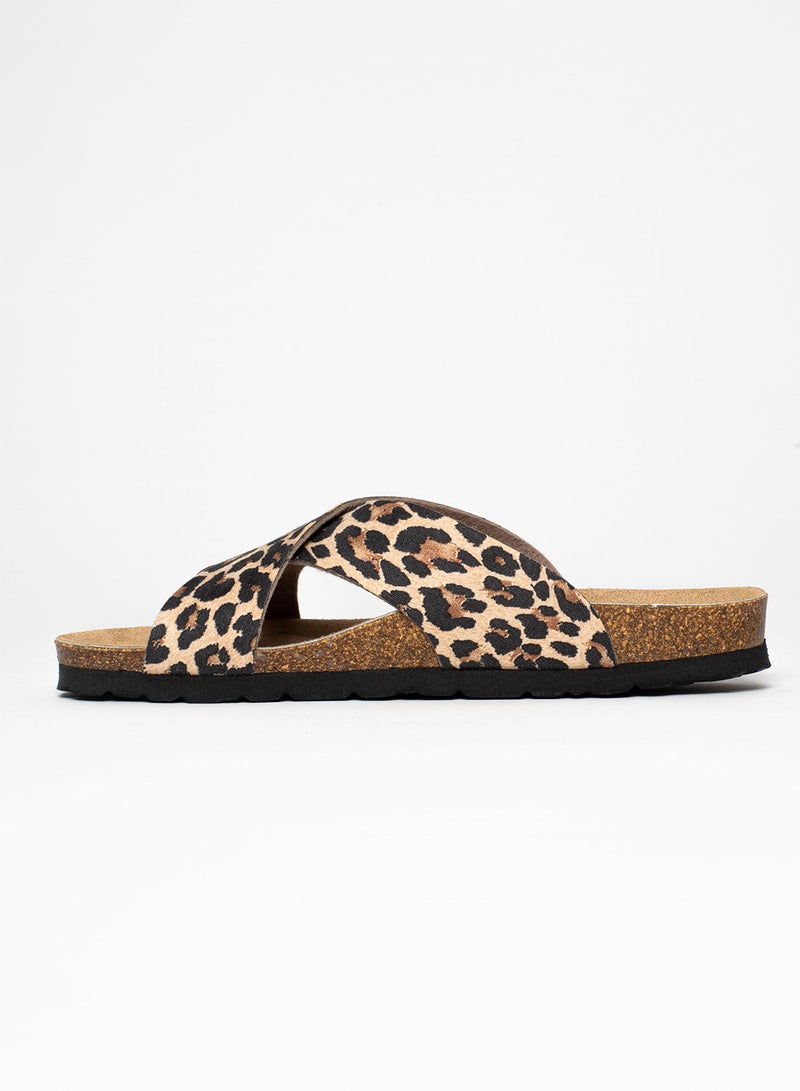 BAYTON Gomera Leopard Flat Sandals  - Image 5