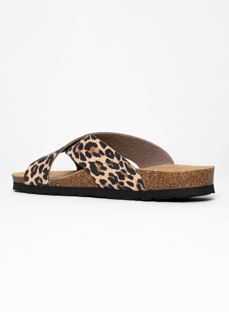 BAYTON Gomera Leopard Flat Sandals  - Image 4