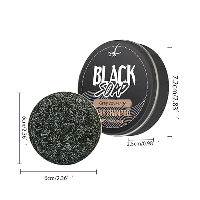 Aaiffey Gray Hair Reverse Bar Soap, Black Shampoo Bar for Hair & Beard Darkening, Herbal Black Soap for Men & Women Gray Hair Coverage, Deep Clean & Nourish the Scalp 3Pcs - Image 5