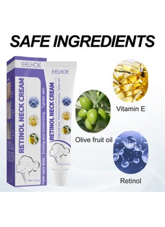 EELHOE Retinol Neck Cream, Fade Neck Lines, Firming And Moisturizing Brighten Skin Neck Massage, Reshape Swan Neck 40G  - Image 2