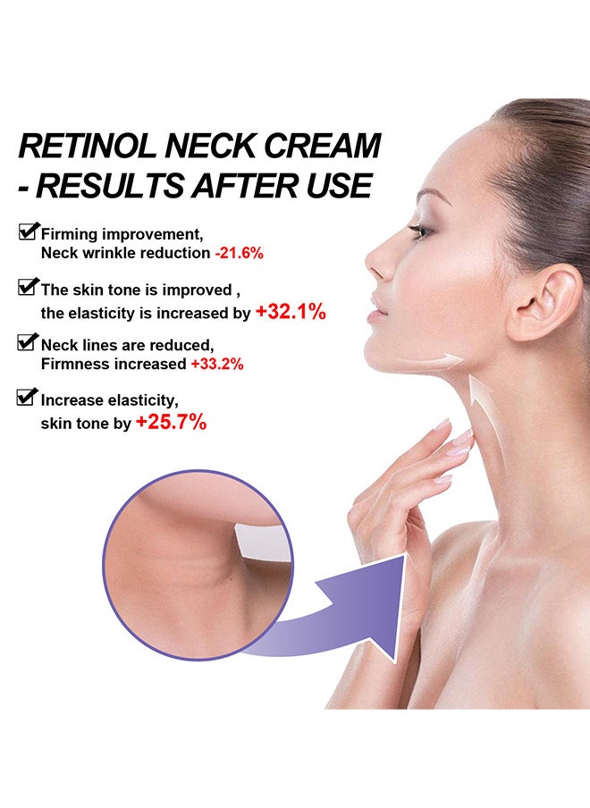 Retinol Neck Cream, Fade Neck Lines, Firming And Moisturizing Brighten Skin Neck Massage, Reshape Swan Neck 40G
