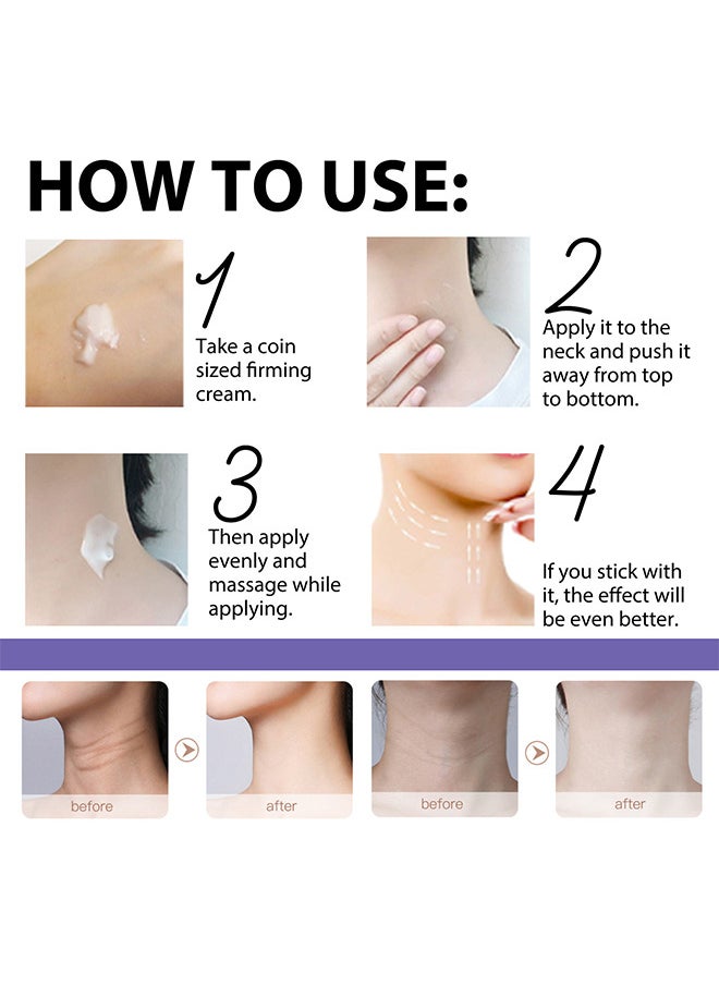 Retinol Neck Cream, Fade Neck Lines, Firming And Moisturizing Brighten Skin Neck Massage, Reshape Swan Neck 40G