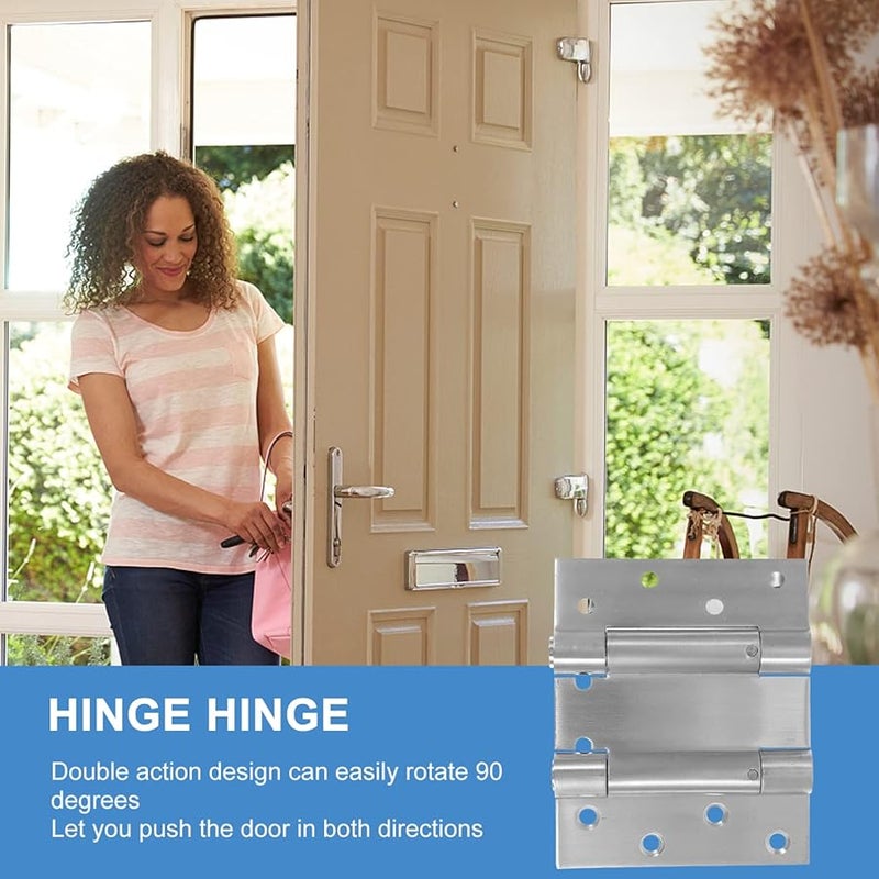 Tehaux Self Closing Door Hinges Double Spring Tension For Easy Installation - Image 4