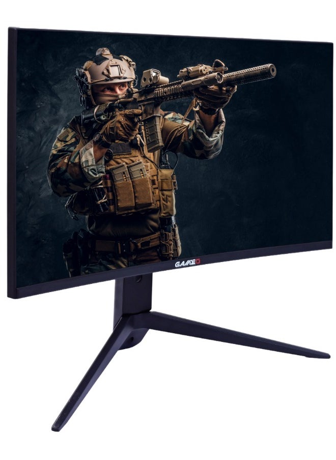 جامو - شاشة ألعاب منحنية مقاس 27 بوصة (3840x2160) UHD Ultra HD| 4K مع لوحة VA، 165 هرتز، حتى 1 مللي ثانية، حامل قابل للتعديل، HDMI 2.1، TYPE-C، DP1.4، HDR، UHD Fast VA Gaming وAMD FreeSync | MR27UHD165VA - Image 1