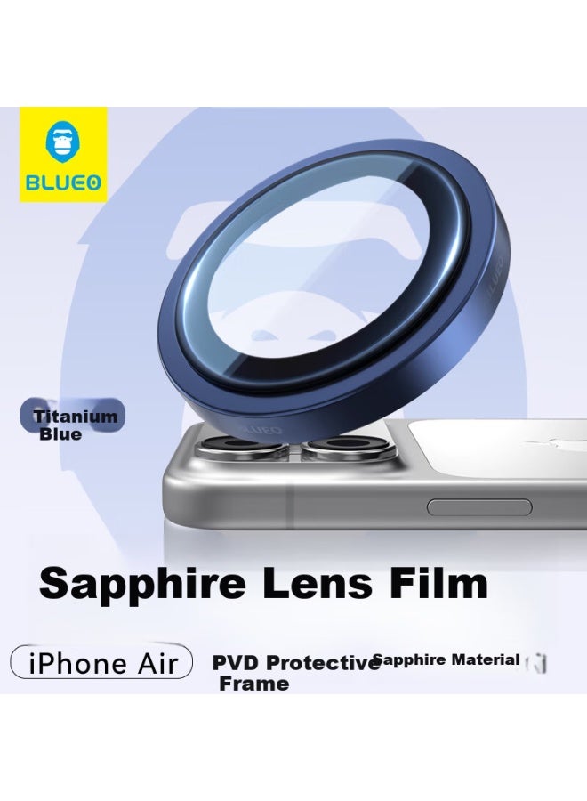 Blueo Sapphire Ar Anti-reflective Coating Apple Air Lens Protector Iphone Air Rear Camera Lens Film Hd Scratch-resistant Durable Titanium Blue - Image 1