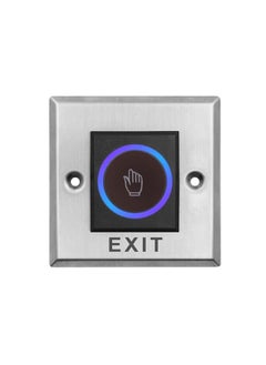 Rubik No Touch Door Release Exit Button Sensor With Led, Contactless Ir Control Switch Stainless Steel Panel Input Dc12V Output No/Com For Access Control Door Gate Automation And Electronic Locks  - Image 1