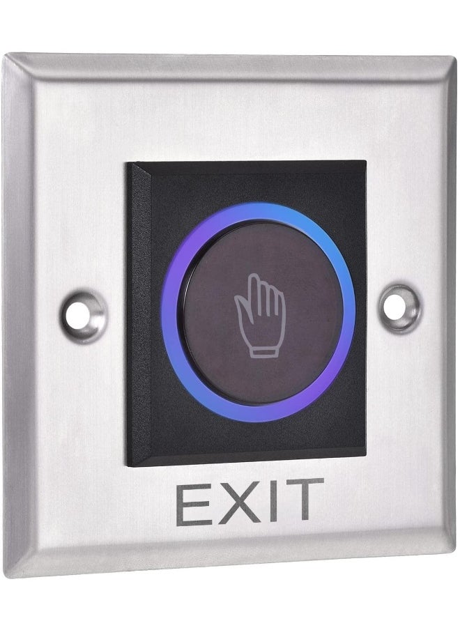 Rubik - No Touch Door Release Exit Button Sensor With Led, Contactless Ir Control Switch Stainless Steel Panel Input Dc12V Output No/Com For Access Control Door Gate Automation And Electronic Locks - Image 1