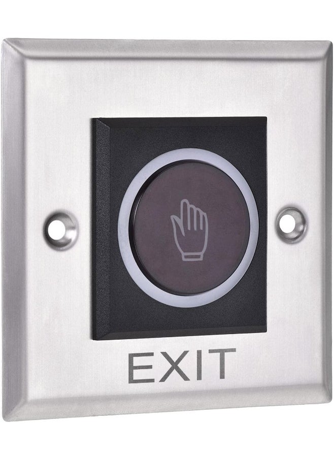 Rubik - No Touch Door Release Exit Button Sensor With Led, Contactless Ir Control Switch Stainless Steel Panel Input Dc12V Output No/Com For Access Control Door Gate Automation And Electronic Locks - Image 1