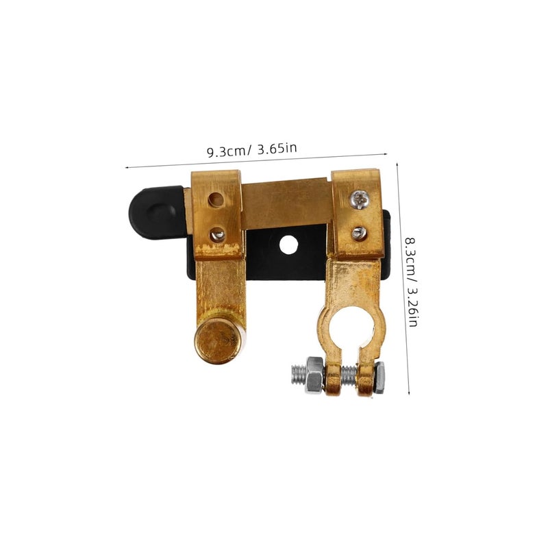 Heavy Duty Brass Top Post Battery Disconnect Switch for Automotive Marine RV and Truck 1-Button Cut Off Power Protection Negative Cable Master Switch - Image 2