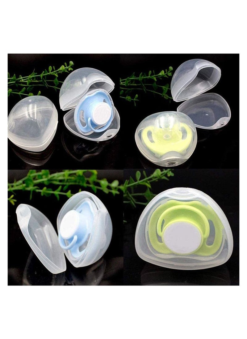 SYOSI - 5 Pack Dummy Case, Transparent Pacifier Case Soother Pod Pacifier Holder Box for Kids, Pacifier Storage Box Nipple Shield Case, Safe BPA-Free Pacifier Case - Image 1