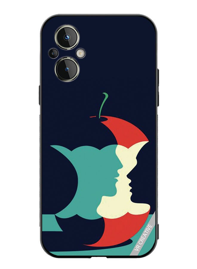 VR CREATIVE Protective Case Cover For OnePlus Nord N20 5G Eaten Apple Design Multicolour - Image 1