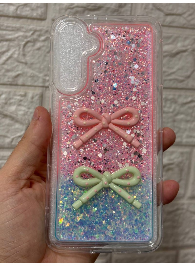 غطاء خلفي مع فيونكة متوافق مع هاتف سامسونج A16 - Image 1